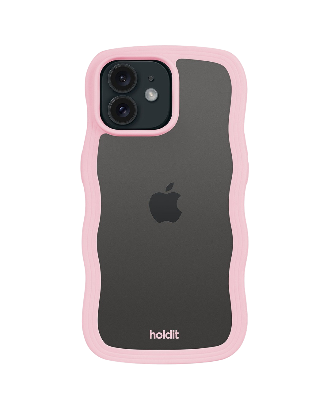 Wavy iPhone cover - Pink/Transparent